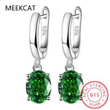 Gemstone Stud Earrings Set in 925 Sterling Silver