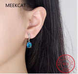 Gemstone Stud Earrings Set in 925 Sterling Silver