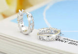 925 Silver Moissanite Gemstone Hoop Earrings Wedding Party Women Jewelry