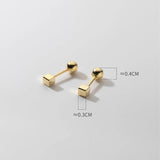 925 Silver Cube Screw Earrings for Women