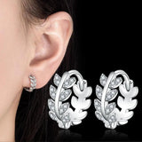 Moissanite Diamond Hoop Earrings in Sterling Silver