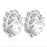 Moissanite Diamond Hoop Earrings in Sterling Silver