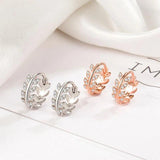 Moissanite Diamond Hoop Earrings in Sterling Silver