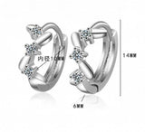 Moissanite Diamond Hoop Earrings in Sterling Silver