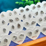 Herkimer Diamond Quartz Stone Stud Earrings Lucky Energy