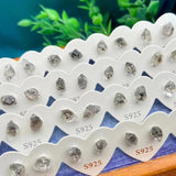 Herkimer Diamond Quartz Stone Stud Earrings Lucky Energy