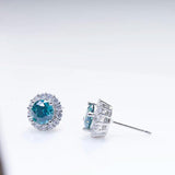 Cellacity 1ct Green Moissanite Earrings for Women