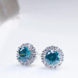 Cellacity 1ct Green Moissanite Earrings for Women
