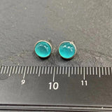 Amazonite Stud Earrings 925 Sterling Silver Vintage Gift Jewelry