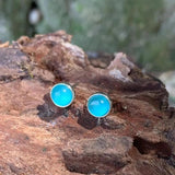 Amazonite Stud Earrings 925 Sterling Silver Vintage Gift Jewelry
