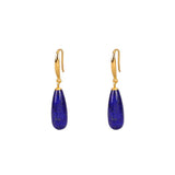 Minimalist Water Drop Lapis Lazuli Earrings for Women