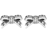 Polished Silver Tiara Earrings for DIY Jewelry