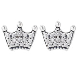 Polished Silver Tiara Earrings for DIY Jewelry