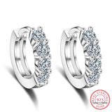 2.6CT Moissanite Hoop Earring 925 Silver Wedding Party Jewelry