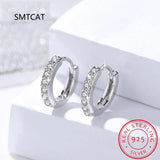 2.6CT Moissanite Hoop Earring 925 Silver Wedding Party Jewelry