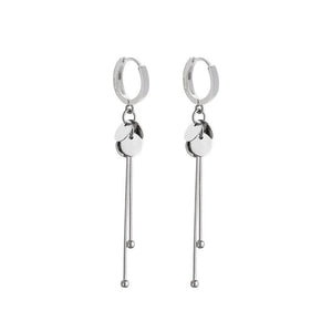 925 Silver Tassel Bead Drop Earrings Women Wedding Jewelry