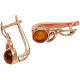 14K Rose Brown Gemstone Earrings for Women