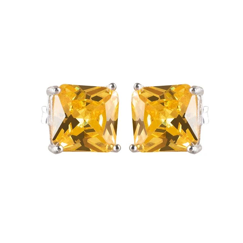 925 Silver Paraiba Tourmaline Stud Earrings Wedding Jewelry Gift