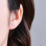 Sterling Silver Mini Bear Stud Earrings for Women