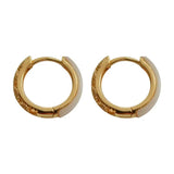 Chalcedony Gold-Plated Hollow Pattern Earrings