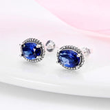 Spider Hero Mask Stud Earrings 925 Sterling Silver Gemstone Heart Wings