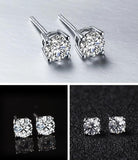 0.5ct 1ct D Moissanite Diamond Stud Earrings 925 Sterling Silver Wedding Jewelry