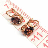 Vintage 14k Rose Gold Ruby Earrings for Women