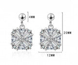 925 Silver Asscher Cut Moissanite Diamond Stud Earrings