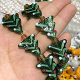 21x24mm Christmas Tree Lampwork Glass Beads