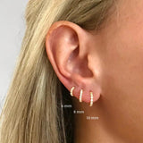 925 Silver Turquoise CZ Zircon Huggie Earrings Set