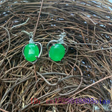 Green Jade Earrings 925 Silver Energy Women Gift Gemstones