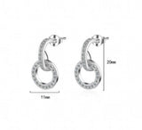 Real D Moissanite Diamond Circle Stud Earring 925 Sterling Silver Wedding Jewelr
