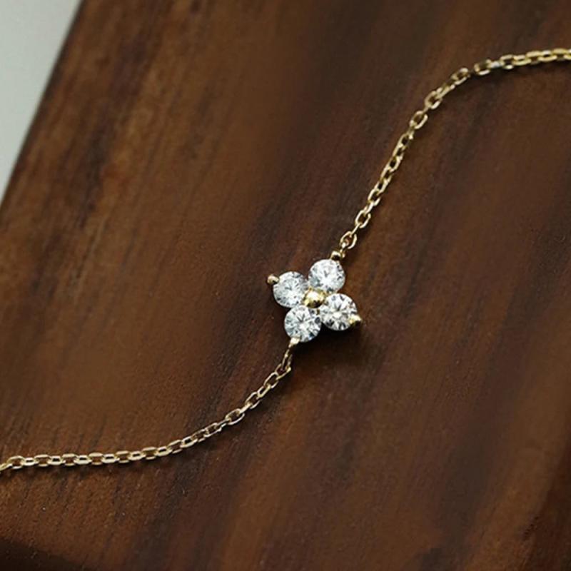 925 Silver Turquoise Flower Zircon Earrings For Women Wedding