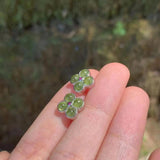 5MM Natural Peridot Stud Earrings 925 Sterling Silver Vintage Gift Jewelry