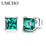 UMCHO 925 Silver Earrings Twelve Birthstone Women's Engagement Party Jewelry