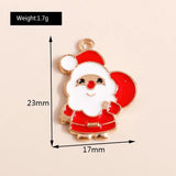 10pcs Enamel Christmas Charms for DIY Jewelry, Earring Charms