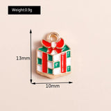 10pcs Enamel Christmas Charms for DIY Jewelry, Earring Charms
