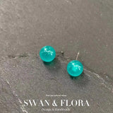 Amazonite 925 Sterling Silver Earrings Prevent Allergy Gemstone Jewelry