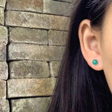 Amazonite 925 Sterling Silver Earrings Prevent Allergy Gemstone Jewelry