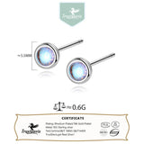 Trustdavis Small Round Turquoise Stud Earrings for Women Girls