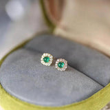S925 Silver Vintage Cat'S Eye Stud Earrings For Women