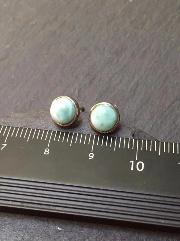 Natural Larima 925 Silver Stud Earrings for Women Gift