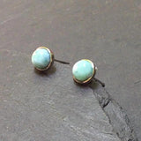 Natural Larima 925 Silver Stud Earrings for Women Gift