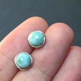 Natural Larima 925 Silver Stud Earrings for Women Gift
