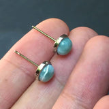 Natural Larima 925 Silver Stud Earrings for Women Gift