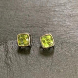 4MM Peridot 925 Silver Stud Earrings Women Jewelry Gift