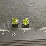 4MM Peridot 925 Silver Stud Earrings Women Jewelry Gift
