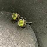 4MM Peridot 925 Silver Stud Earrings Women Jewelry Gift