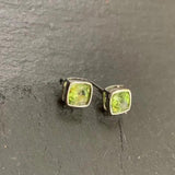 4MM Peridot 925 Silver Stud Earrings Women Jewelry Gift