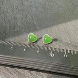 Green Jade 925 Sterling Silver Stud Earrings Allergy-Free Gemstone Jewelry